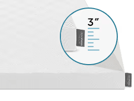 3 inch cloud topper with a ruler measuring 3 inch profile height