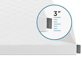3 inch cloud topper with a ruler measuring 3 inch profile height