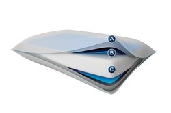 Layers of Tempur Cloud Breeze Dual Cooling Pillow