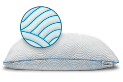 Cloud Adjustable + Cooling Pillow zooming in on the threads