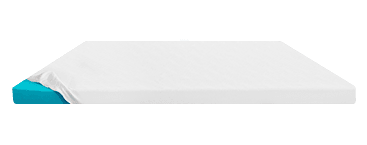 An illustration showing the removable cover of the 3 inch Cloud topper