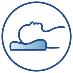 back sleeper position icon